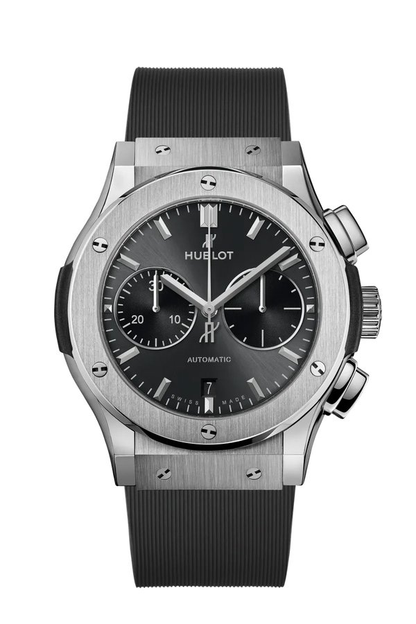 Reloj Hublot Classic Fusion Cronógrafo Automático de 45 mm en Caja de Titanio con Esfera Gris