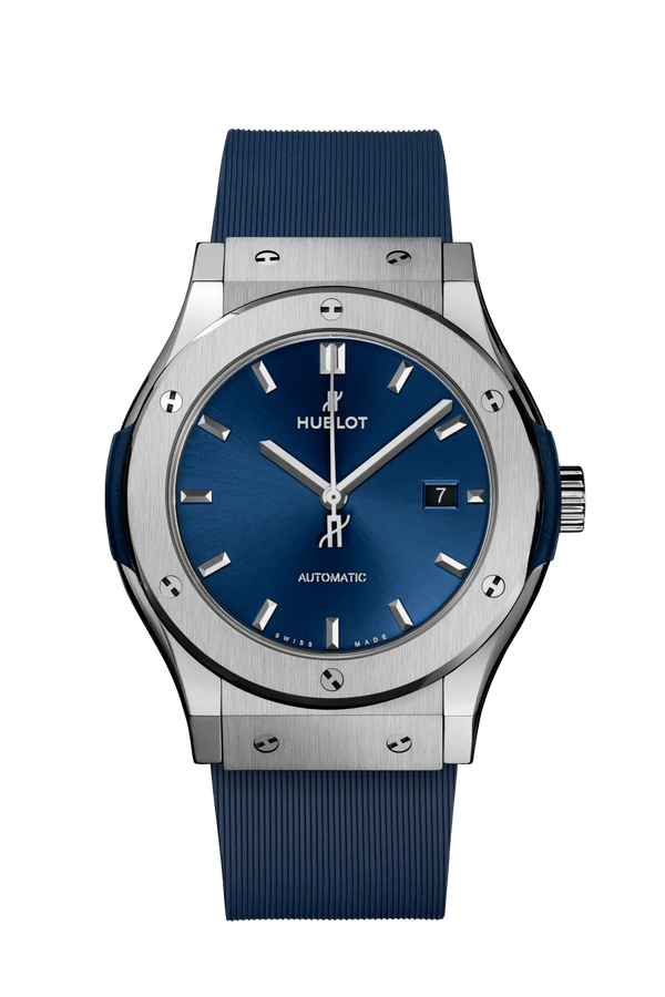 Reloj Hublot Classic Fusion Automático de 42 mm en Caja de Titanio con Esfera Azul