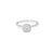 Anillo Solitario en Oro Blanco de 14K con Brillante de 0.23 ct.