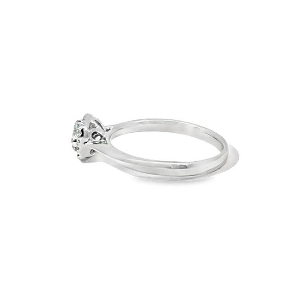 Anillo Solitario en Oro Blanco de 14K con Brillante de 0.23 ct.