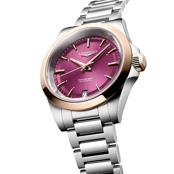 Reloj Longines Conquest Bicolor Automático 34MM Púrpura