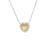 Dije con cadena en oro blanco de 18K con diamante de 0.43CT y piedra FY de 0.53CT