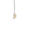 Dije con cadena en oro blanco de 18K con diamante de 0.43CT y piedra FY de 0.53CT