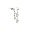 Aretes de oro blanco de 18K con diamante de 1.10 ct y piedra FD de 1.53 ct, lujo supremo