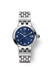 Reloj Tudor Clair de Rose de 30 mm en Acero Inoxidable con Movimiento de Cuarzo, Detalles de Brillantes y Esfera Azul