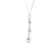 Dije con Cadena en 14K en Oro Blanco con 0.47CT en Rubíes