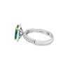 Anillo para Dama en 14K en Oro Blanco con 0.67CT en Esmeralda