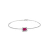 Brazalete en 14K en Oro Blanco con 0.61CT en Rubí