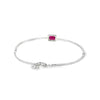 Brazalete en 14K en Oro Blanco con 0.61CT en Rubí