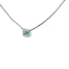 Gargantilla en 14K en Oro Blanco con 1.30CT en Diamantes y 1.83CT en Esmeralda