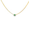 Gargantilla en 14K en Oro Amarillo con 1.15CT en Diamantes y 0.76CT en Esmeralda