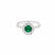 Anillo para Dama en 14K en Oro Blanco con 0.68CT en Diamantes y 0.50CT en Esmeralda