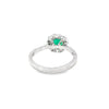 Anillo para Dama en 14K en Oro Blanco con 0.68CT en Diamantes y 0.50CT en Esmeralda