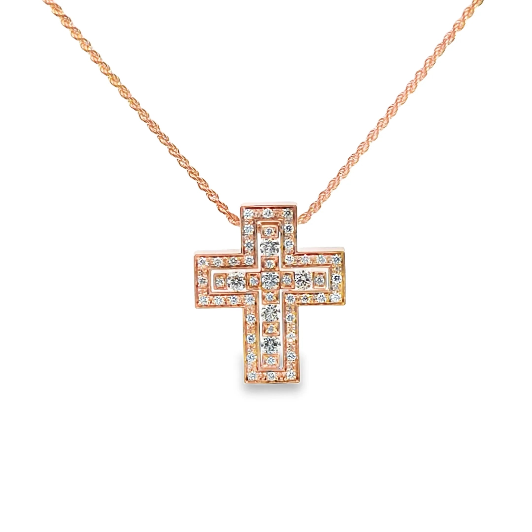 Cruz con cadena en oro de 18K colección Belle Époque - Damiani – MARIO ...