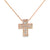 Cruz con cadena en oro de 18K colección Belle Époque- Damiani