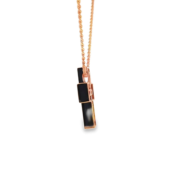 Cruz con cadena en oro de 18K colección Belle Époque- Damiani