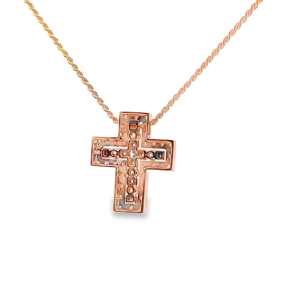 Cruz con cadena en oro de 18K colección Belle Époque- Damiani