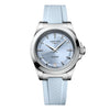 Reloj Longines Conquest Acero Automático 34MM Correa de Caucho Azul