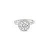 Anillo de Compromiso en 14k en Oro Blanco con 2.01CT Diamante Central
