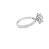 Anillo de Compromiso en 14k en Oro Blanco con 2.01CT Diamante Central