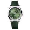 Reloj Longines Conquest Acero Automático 41MM Verde con Correa de Caucho