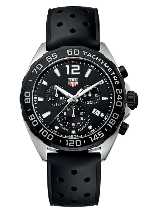 Reloj TAG Heuer Formula 1 Cronógrafo de 43 mm en Acero Inoxidable con Movimiento de Cuarzo y Esfera Negra