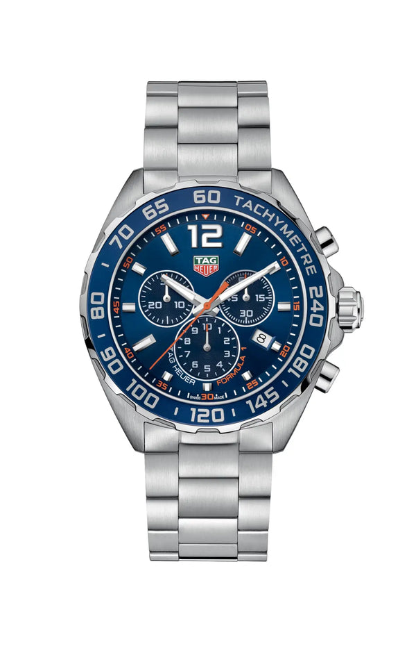 Reloj TAG Heuer Formula 1 Cronógrafo de 43 mm en Acero Inoxidable con Movimiento de Cuarzo y Esfera Azul