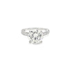 Anillo de Compromiso en 14k en Oro Blanco con 4.00CT Diamante Central