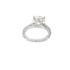 Anillo de Compromiso en 14k en Oro Blanco con 4.00CT Diamante Central