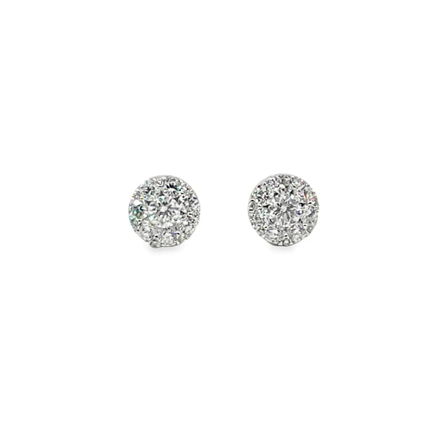 Broquel Brillante en Oro Amarillo de 14K con Diamante de 1.08 ct, calidad H VS1.