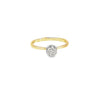 Anillo Solitario en Oro Amarillo de 14K con Brillante de 0.19 ct, calidad H VS1.