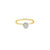 Anillo Solitario en Oro Amarillo de 14K con Brillante de 0.19 ct, calidad H VS1.