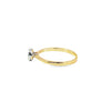 Anillo Solitario en Oro Amarillo de 14K con Brillante de 0.19 ct, calidad H VS1.