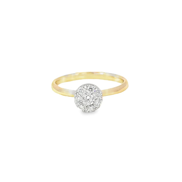 Anillo Solitario en Oro Amarillo de 14K con Brillante de 0.34 ct, calidad H VS1.