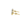 Broquel Brillante en Oro Amarillo de 14K con Diamante de 0.68 ct, calidad H VS1.