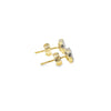 Broquel Brillante en Oro Amarillo de 14K con Diamante de 0.68 ct, calidad H VS1.