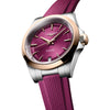 Reloj Longines Conquest 2T automático 34 mm con correa de caucho color vino