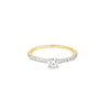 Anillo solitario en oro amarillo de 14K, con un diamante de 0.40 ct