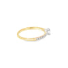 Anillo solitario en oro amarillo de 14K, con un diamante de 0.40 ct