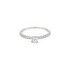 Anillo solitario en oro blanco de 14K con diamante de 0.40 ct