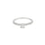 Anillo solitario en oro blanco de 14K con diamante de 0.40 ct