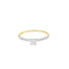 Anillo solitario en oro amarillo de 14K con diamante de 0.30 ct