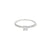 Anillo solitario en oro blanco de 14K con un diamante de 0.30 ct