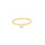 Anillo solitario en oro amarillo de 14K con un diamante de 0.15 ct