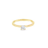 Anillo solitario en oro amarillo de 14K con diamante de 0.25 ct