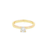 Anillo solitario en oro amarillo de 14K con diamante de 0.35 ct