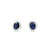 Aretes en oro blanco de 14K con 0.93 ct en diamantes y 4.95 ct en zafiros