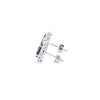 Aretes en oro blanco de 14K con 0.93 ct en diamantes y 4.95 ct en zafiros
