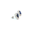 Aretes en oro blanco de 14K con 0.93 ct en diamantes y 4.95 ct en zafiros