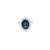 Anillo para dama en oro blanco de 14K con 0.51 ct en diamantes y 4.04 ct de zafiro
